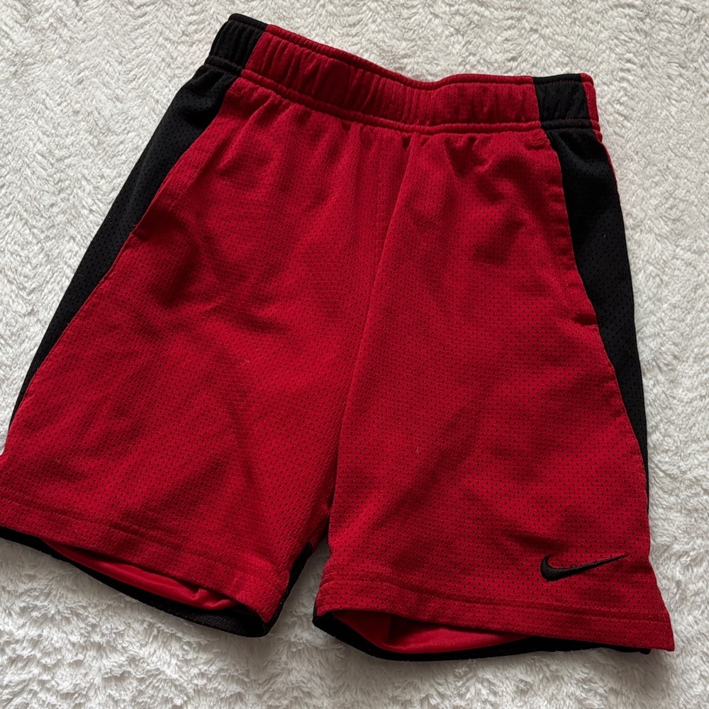 Nike Kids Red and Black Athletic Shorts